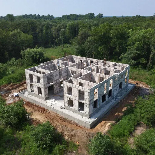постройка дома из газоблока